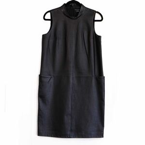 NWOT Theory leather midi dress with pockets. Sz 6